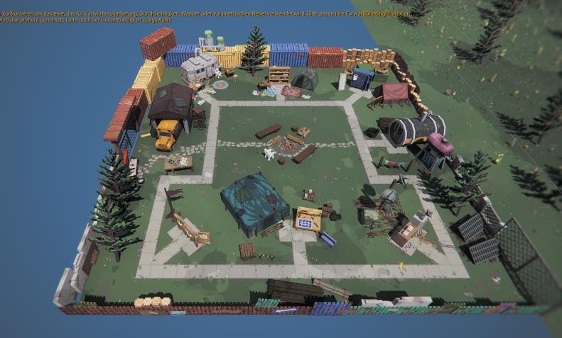 Metabase asset gym: camp props, tents, vehicles and fences
