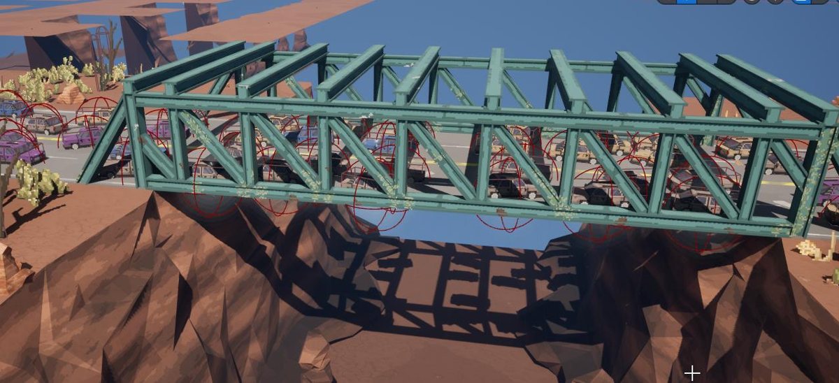 Steel truss bridge over the canyon